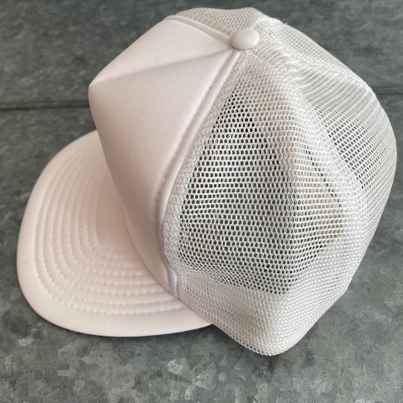 Vintage Latham Advertising Script Embroidered Snapback Hat White Blue Retro Dad - Picture 4 of 10